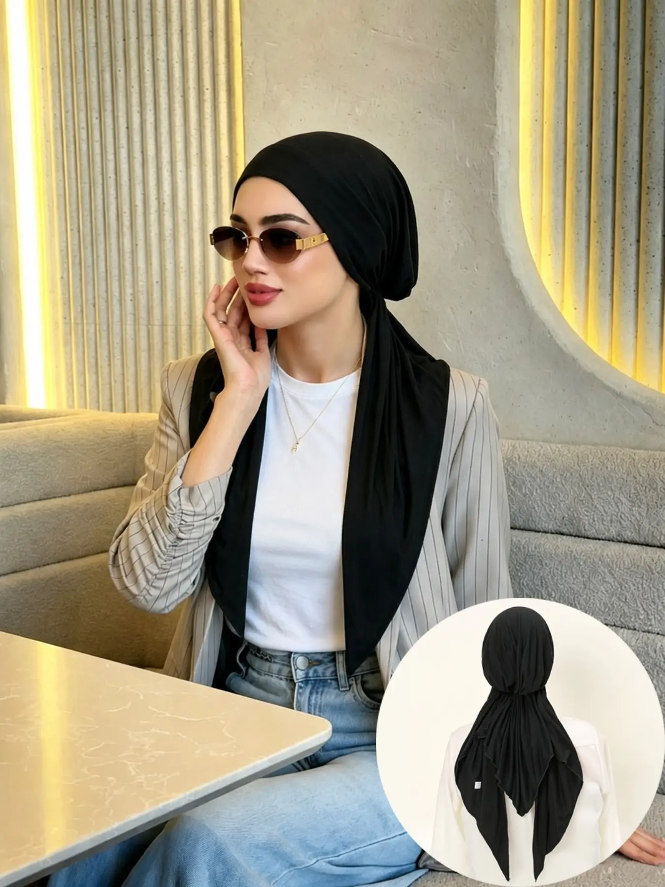 Women's Fashion Solid Color Silk Cotton Triangle Hair Scarf, Comfortable Breathable Headband, Headscarf, Ideal for Daily Outing, Travel, All Seasons, Gift