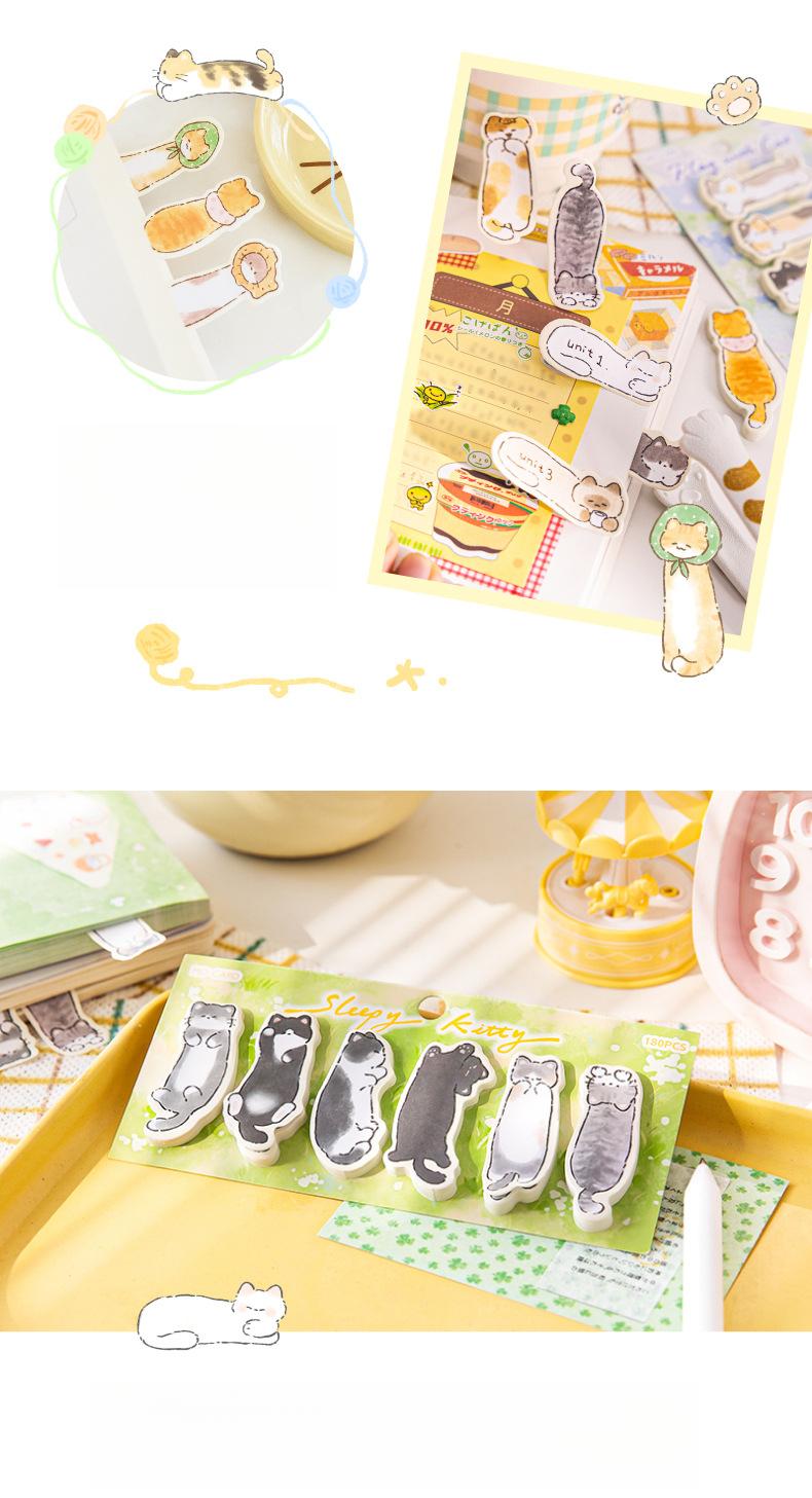 720 sheets/set of cartoon cute style post-it notes Cat theme Note-taking and message use can also be used to decorate notebook cards.