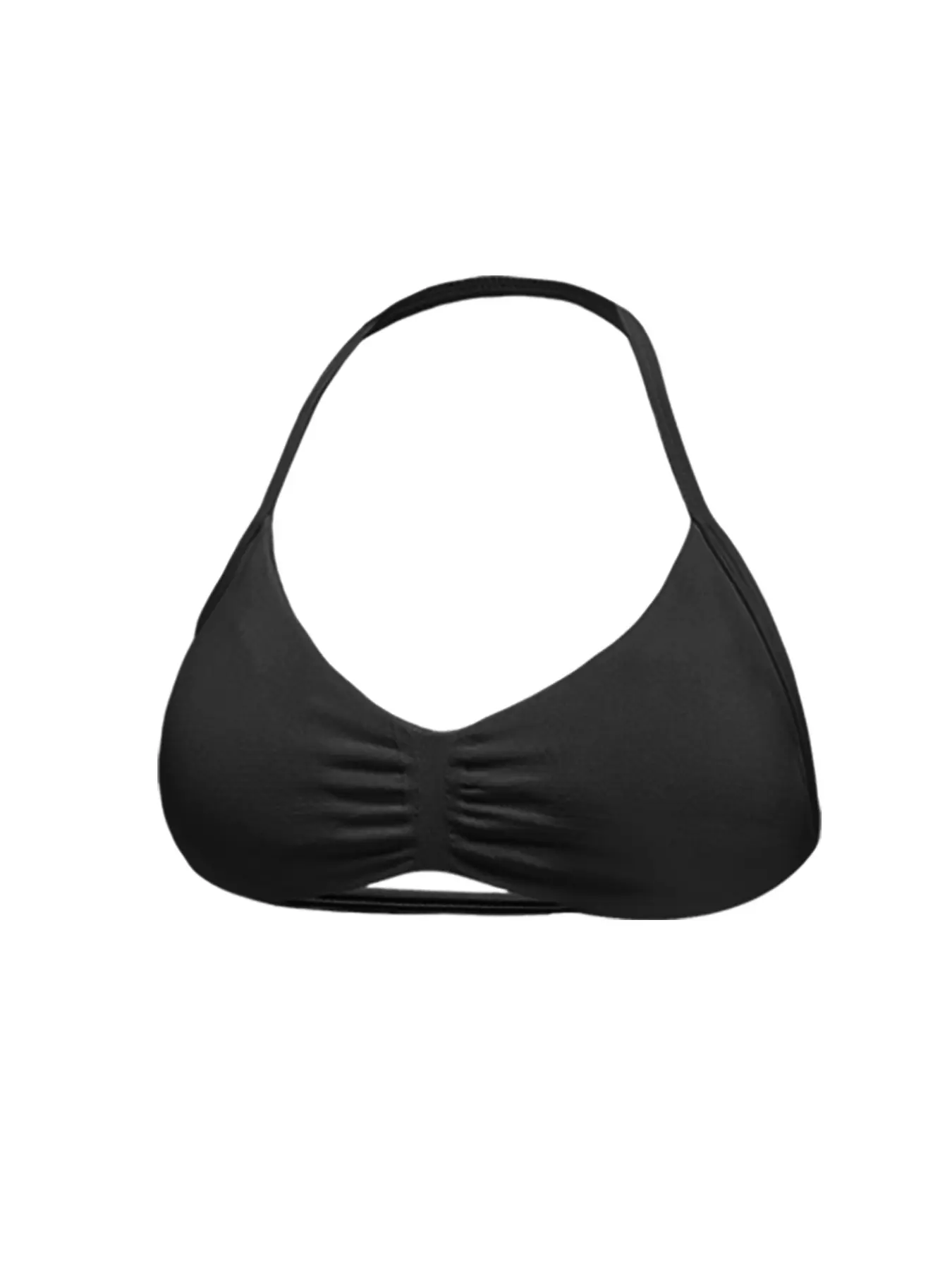 Sexy Bikini Style Seamless High Elastic Halter Backless Fitness Tank Top Thin Straps Strappy Halter Sporty Workout Bra Sports Bra for Small Busts