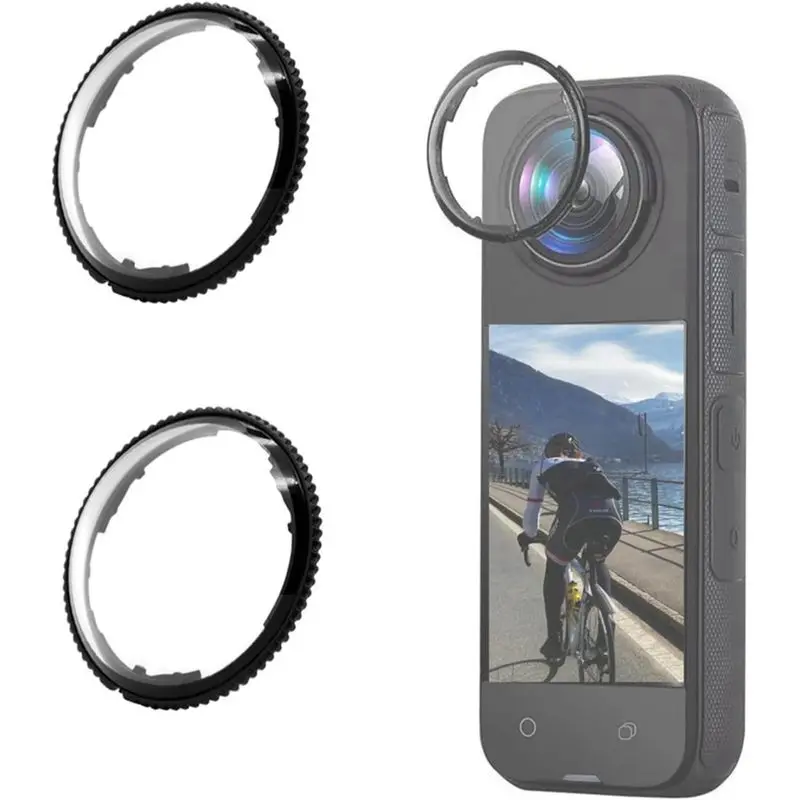 Lens Guard for Insta360 X4, PC Protective Lens Cover, Sticky Dual Lens Protector Case Action Camera Additions, Transparent Clear, 2pcs Double Lens Guards