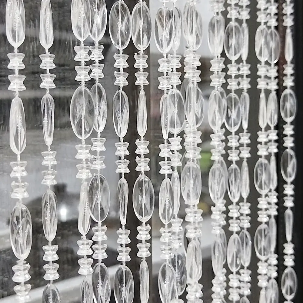Doorways Acrylic Door Beads String Curtains Tassel Room Divider Screen Decor for Doorway Window Living Room Wedding (1, Clear, 39 inch x 78.7 inch), ES041