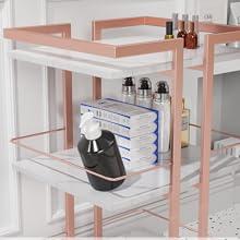 Esthetician Cart with Wheels Utility Salon Rolling Trolley, Mobile Storage Organizer for Beauty Spa Cosmetology Massage, Tattoo Manicure Facial Tool Holder Station