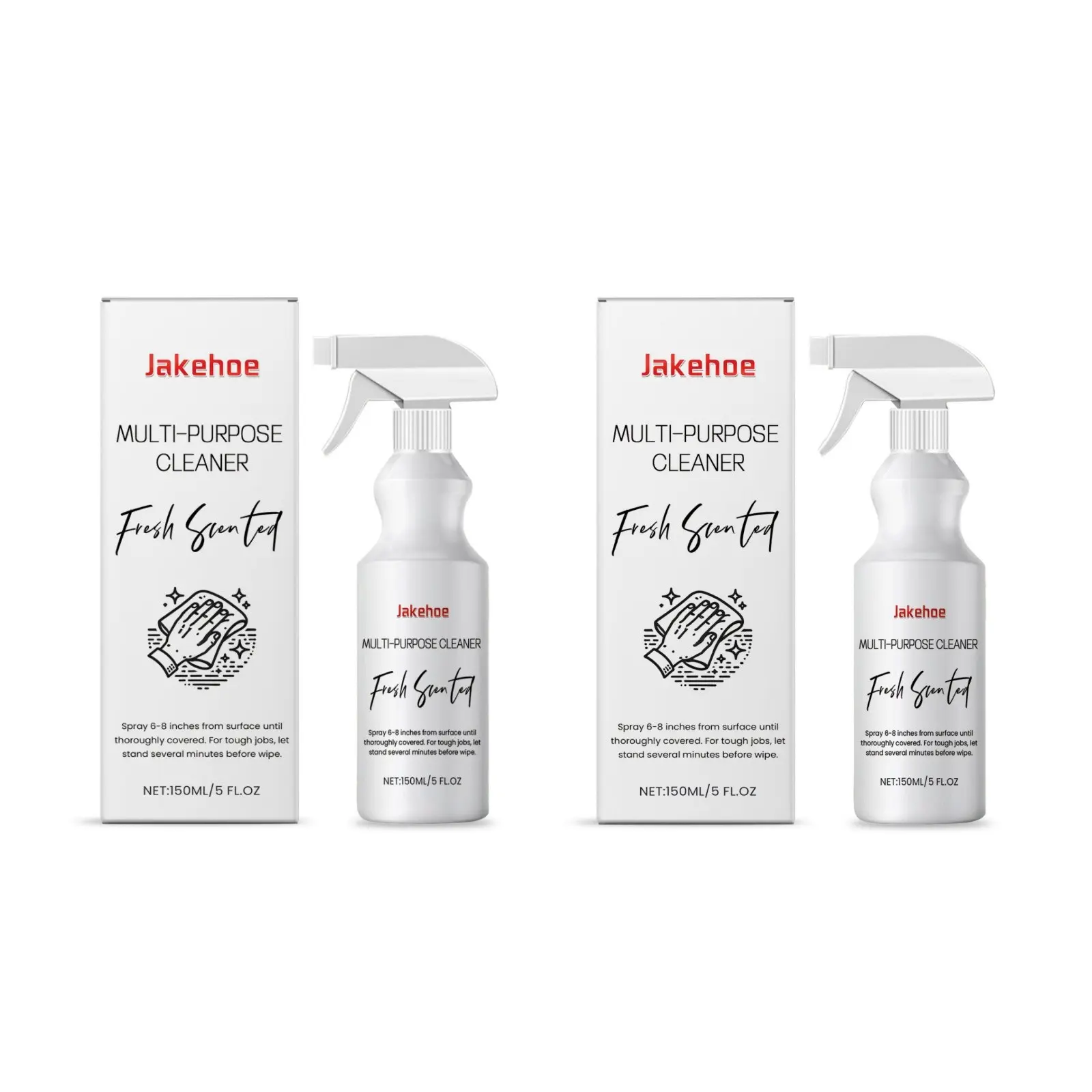 Multi-Purpose Cleaner (150ML/150ML*2), All Purpose Spray, Removes Stubborn Stains, Eliminates Odors, Ideal for Kitchen and Bathroom, Versatile Surface Cleaning