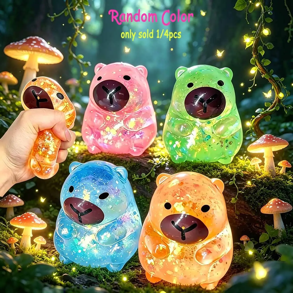 Cute Capybara Mochi Squishy Toy, Slow-Rebound Sensory Fidget for Stress Relief, Fun Interactive Gift for Kids and Adults