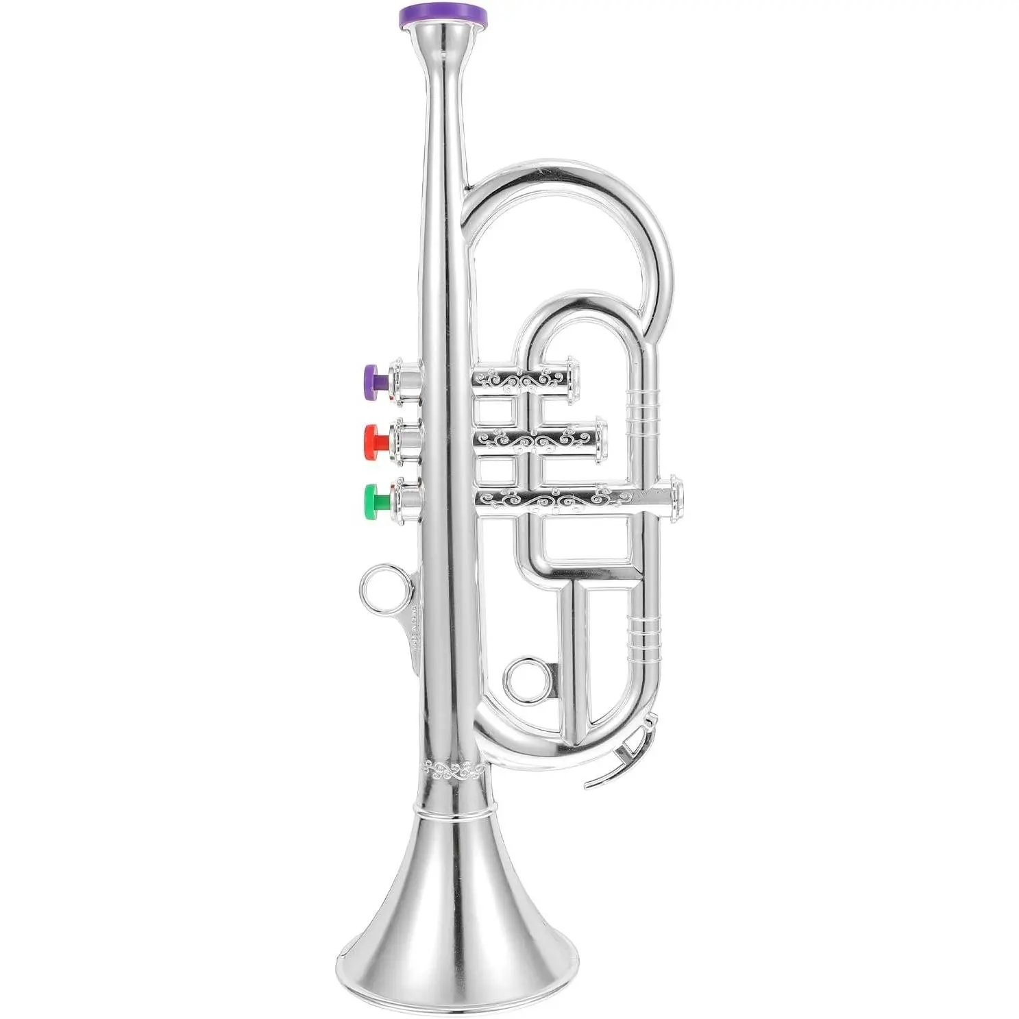 1pc Fake Plating Musical Trumpet Prop Model Toy - Kids' Early Educational Wind Instrument Learning Tool, Musical Prop