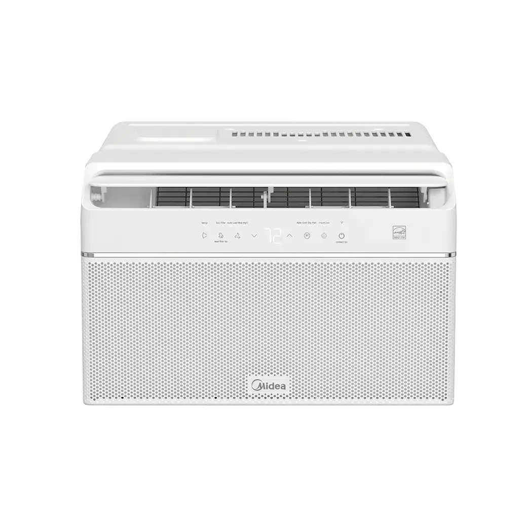 Midea 8,000 BTU U-Shaped Smart Window Air Conditioner, Inverter Quiet Energy Saving Cooling, WiFi App Voice Control, Easy Install AC for Bedroom & Living Room Up to 350 Sq Ft, Like New, Gently Used, Fully Tested Working, Clean, Fast Ship USA