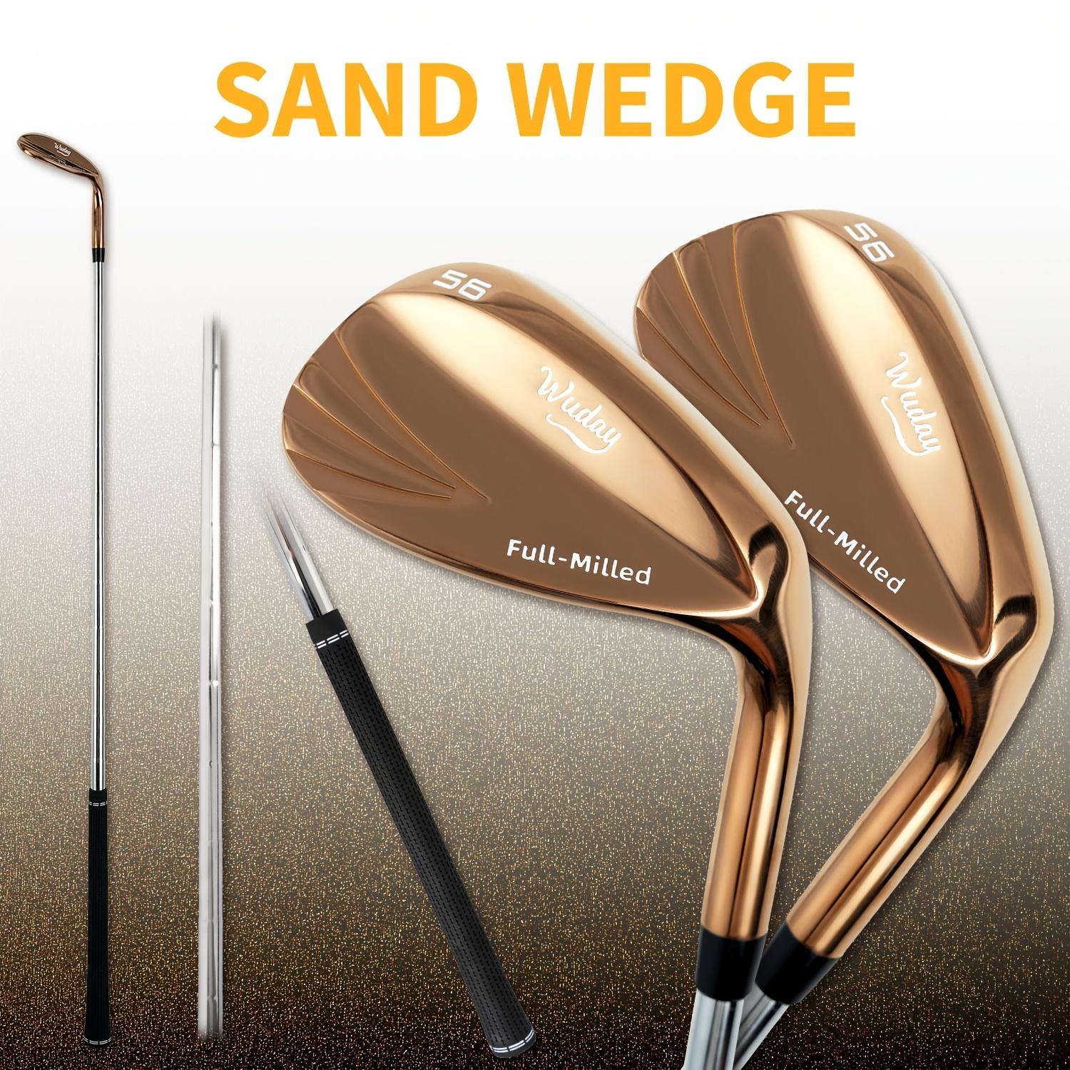 Wuday Fully Milled Rose Gold Sand Right-handed Wedge Golf Club 52 ° /56 ° /60 °   Stepped Steel Shaft Low Center of Gravity Pitching Wedge Lob Wedge Anti-slip Rubber Grip Zinc Alloy Club Head and Stainless Steel Shaft right hand tour satin wedge Golf Acce