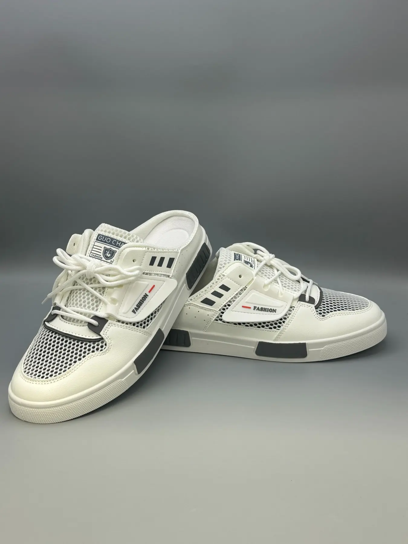 Men's Mesh Half-Slip Skate Shoes Sneaker Footwear Sports Shoes| skateboard shoes | Street Style Casual | Breathable Mesh + Slip-On Design + 3 Colors | For Daily Commute / Campus / Lazy OOTD