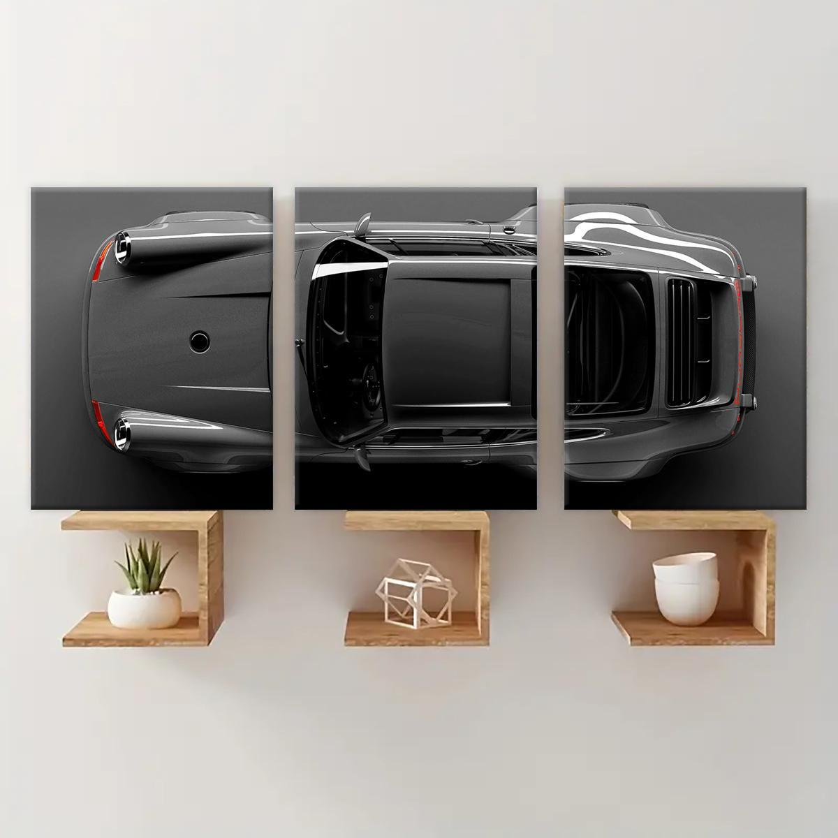 Fashion Car Pattern Canvas Painting with Frame, 3 Counts/set Modern Art Design Wall Art, Wall Decor for Home Interior Living Room Bedroom Office