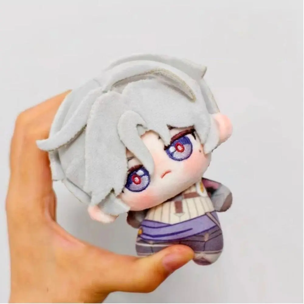 10cm Cute Cool Eyes Cosplay Genshin Impact Illuga Plush Toy Bag Keychain Pendant Anime Game Character Stuffed Plushie Doll Decor