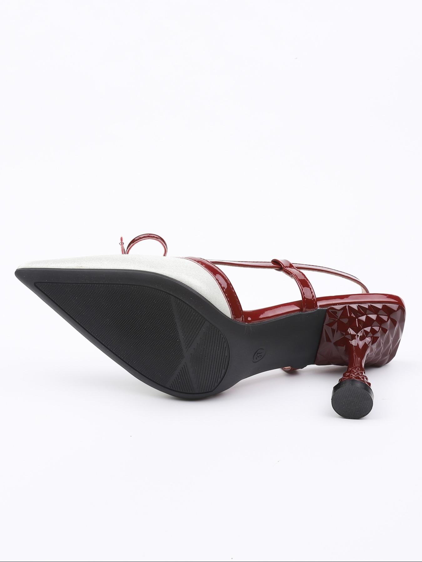 Women's Fashionable Bowknot Design Heels, Valentine's Day Gift, Casual Pointed Toe High Heel Classy Sandals for Summer, Comfortable Breathable Slingback Shoes for Daily Wear
