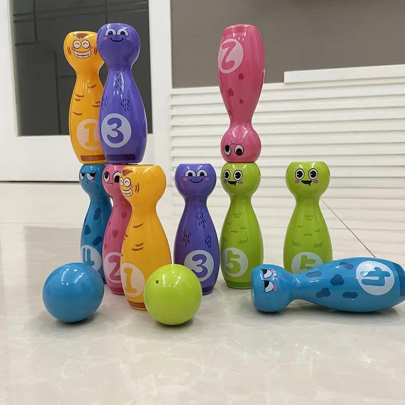 Fun Bowling Toy Set for Kids, Engaging Indoor Sports Playroom, Active Play & Parent-Child Interactive Interaction Game, Cartoon Characters Bowling Balls to Enhance Hand-Eye Coordination