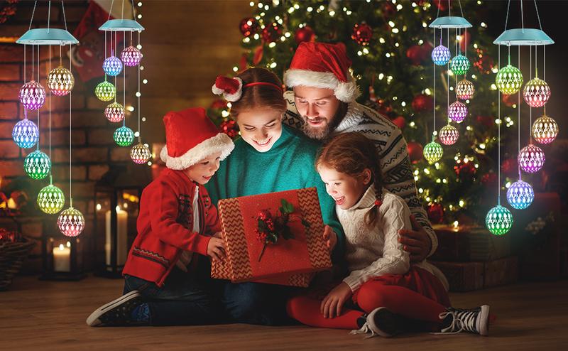 Solar-powered color-changing spherical lights, featuring a gold/silver Moroccan design, are outdoor waterproof 6-LED decorative lights, making them the perfect gift for mothers, wives, and daughters, suitable for porches, gardens, patios, and windows.