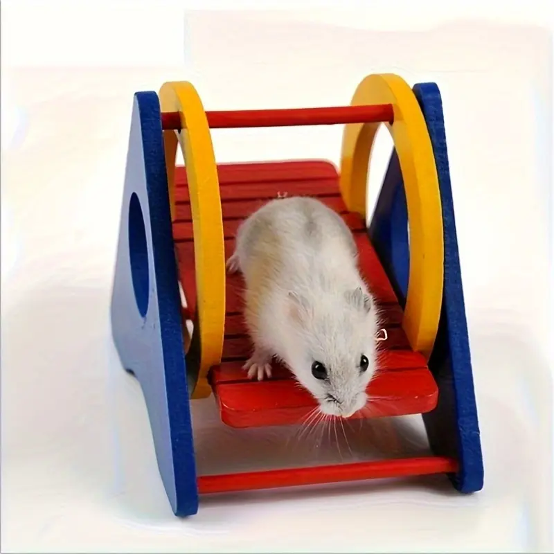 1pc Hamster Toy Swing, Hamster Toys, Colorful Board Toy for Small Pet Supplies, Without Battery