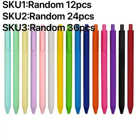12/24/36pcs Morandi Ballpoint Colored Pens Set -Black Ink Smooth Writing, Comfortable Grip, Perfect for School, Office, and Daily Use - Ideal Gift for Returning to School and Graduation (Random Colors) Office Supplies Writing Stationery Ballpen Set