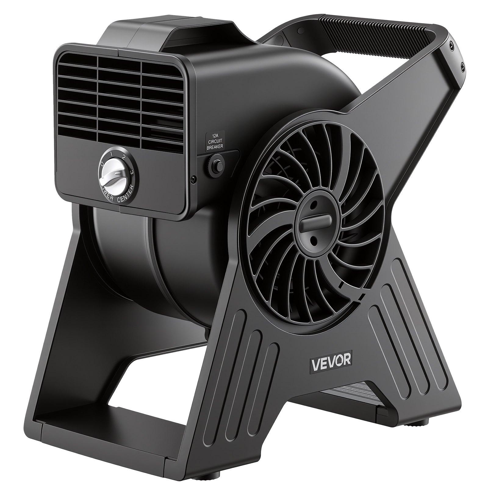 VEVOR Blower Fan, 13 in Portable Utility Floor Fan, 300 CFM, 3 Speeds, Multi-Angle Airflow, Lightweight Portable High Velocity Air Mover, for Drying, Dehumidifying, Carpets, Air Circulation, Cooling