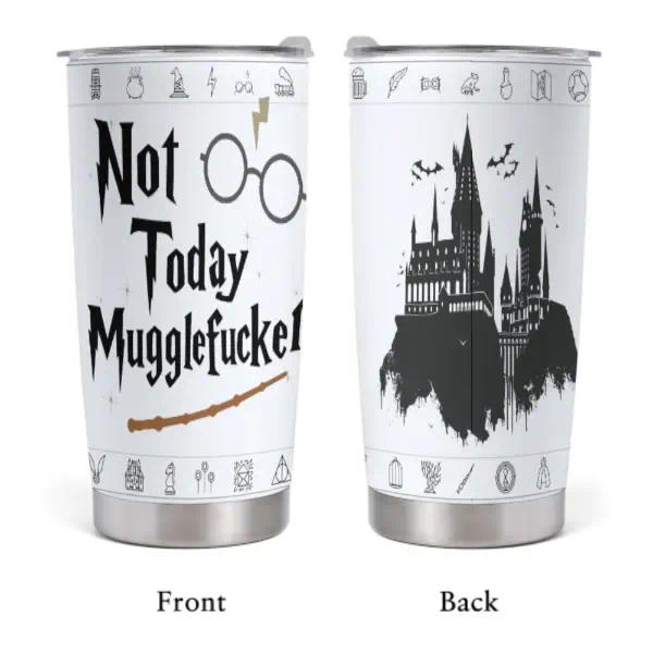 Wizard Gift For Wizarding Fans, Not Today 20oz Tumbler, Funny Winter Tumbler, Cute Christmas Birthday Present For Fans Gift All Star Drinkware, 30oz Stainless Steel Tumbler