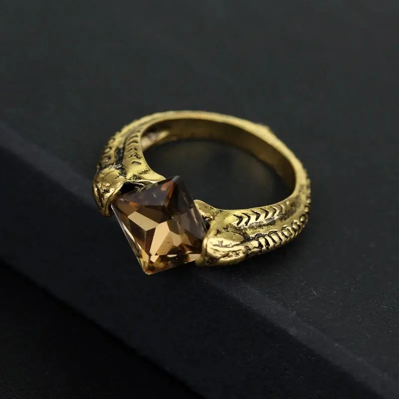 Vintage Voldemorts Horcrux Ring The Resurrection Stone Devil's Vintage Deathly Hallows Crystal Gifts