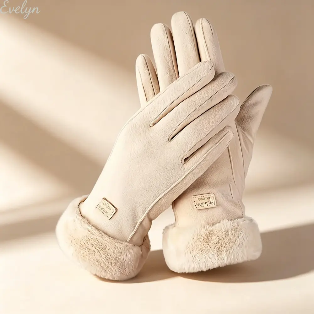 Women's Cold-Hardy Insulating All-Weather Adjustable Windproof Touchscreen Gloves, Thermal Soft Fleece-Lined Winter Gloves with Secure Wrist Strap, Ideal for Outdoor Cycling & Hiking (Multiple Colors), Adjustable Women's Gloves, All-Weather Women's Gloves