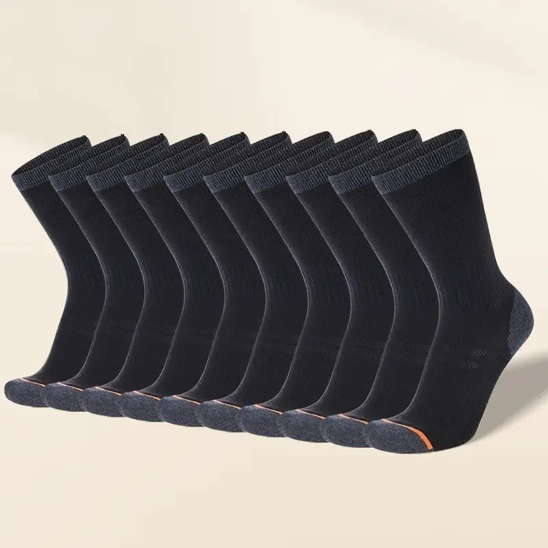 Boys' Crew Socks 6/10/12 Pairs, Casual Soft Socks, Casual Sports Mid-Calf Socks, Simple Versatile Student Socks, Breathable Comfort Fit Ages 8-16 Teen Socks