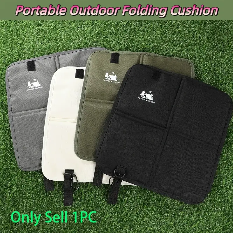 1pc Portable Folding Camping Cushion Outdoor Seat Pad- Durable Oxford, Heat Resistant, Compact Style, Highquality Padding, Outdoor Seat Cushions for Camping, Hiking, and Picnics