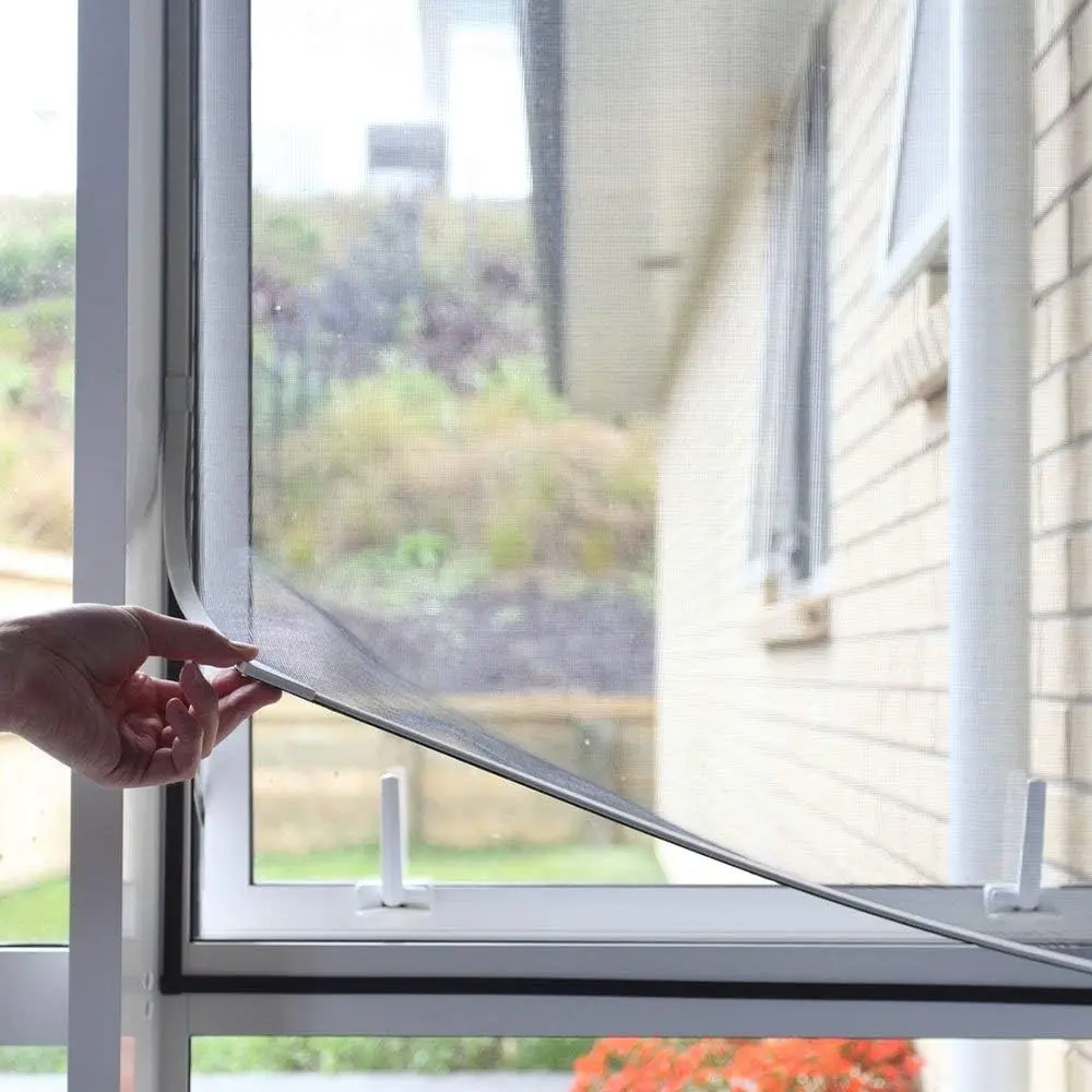 Adjustable Magnetic DIY Fiberglass Window Screen, Punch-Free Anti-Mosquito Window Net For Home