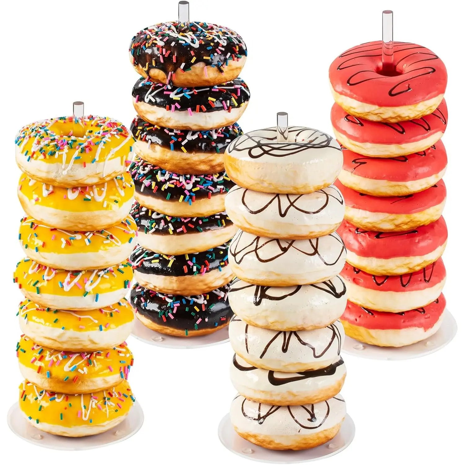 Transparent Doughnut Stand for Party Displays, Multi-Functional Dessert Table Decoration, Ideal for Weddings, Birthdays, Class Reunions