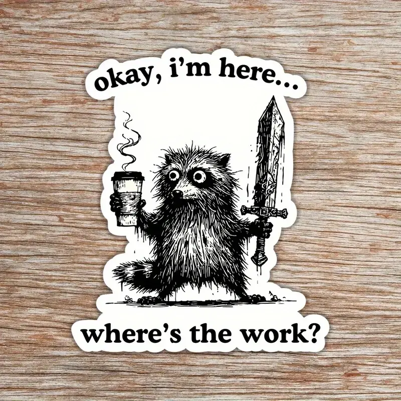 Funny Office Stickers, Humorous Desk Decals, Laptop & Water Bottle Stickers, Funny Office Accessories, One-Time Use, Cartoon Design, Funny Stickers Pack