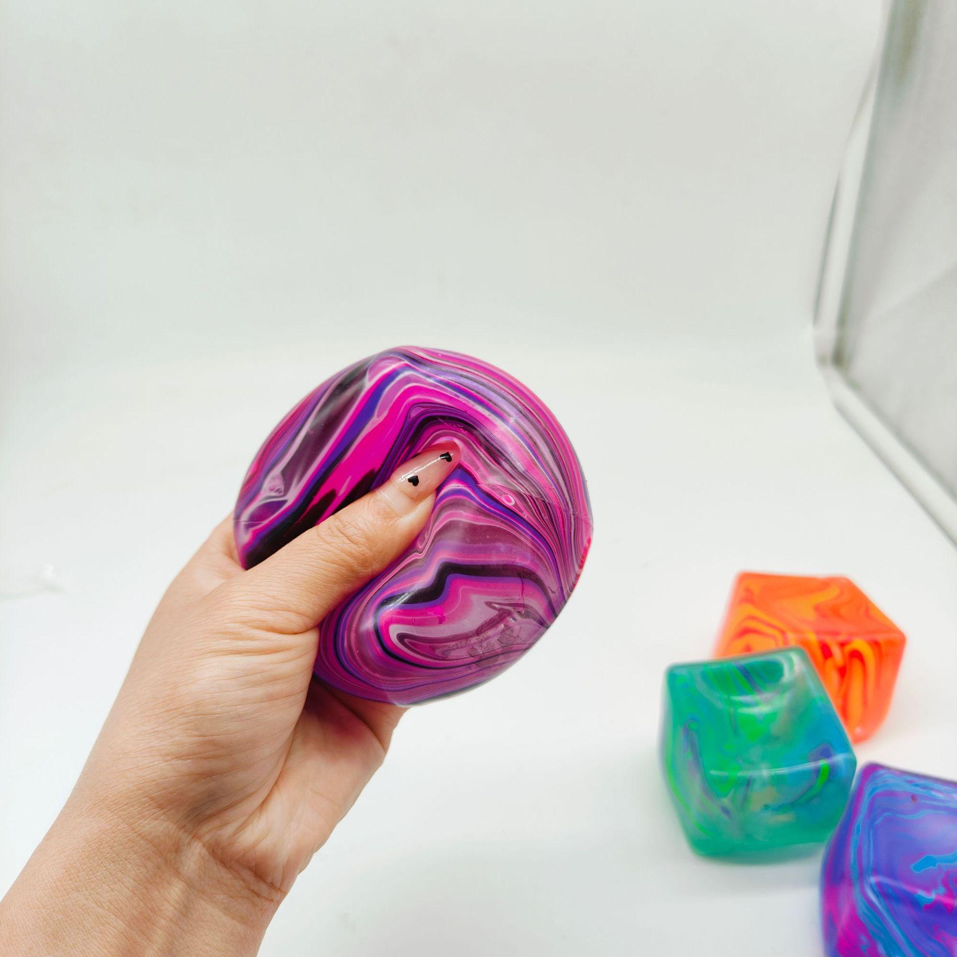 5cm Soft and Glutinous Sensory Stress-relief Toy Cube Filled with Gel Stretchable Ball Soft Ice Cube Ball Slow Rebound