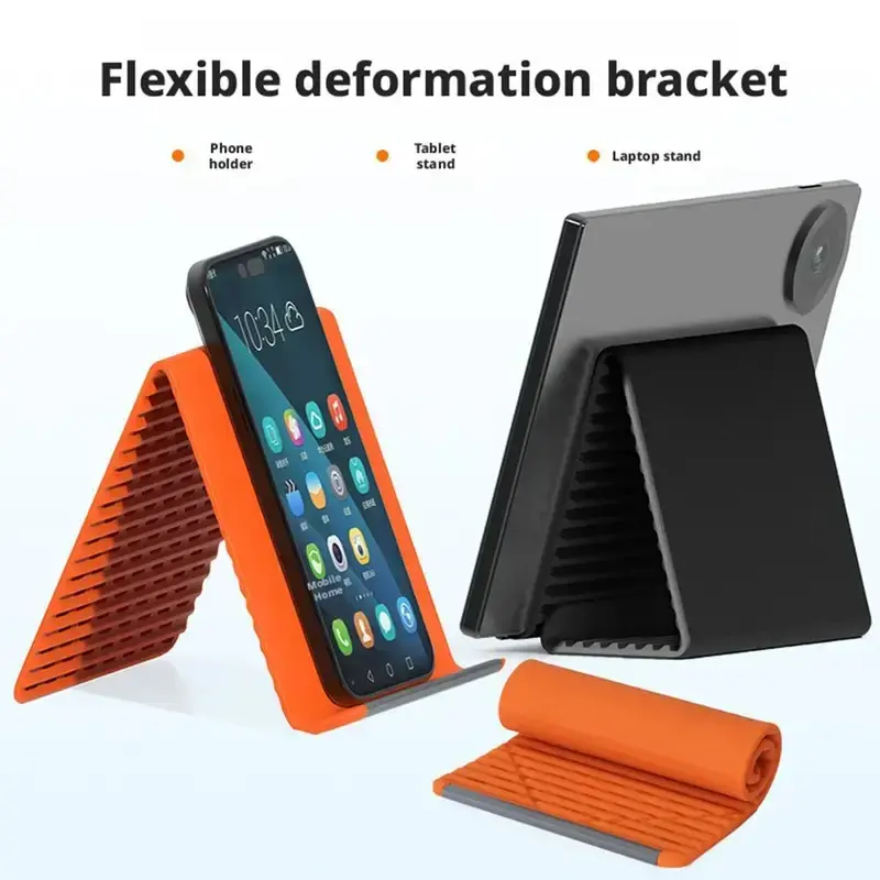 Ultra-Slim Foldable Phone Stand with Pocket Size Design - Durable Metal Holder for Hands-Free Video Content