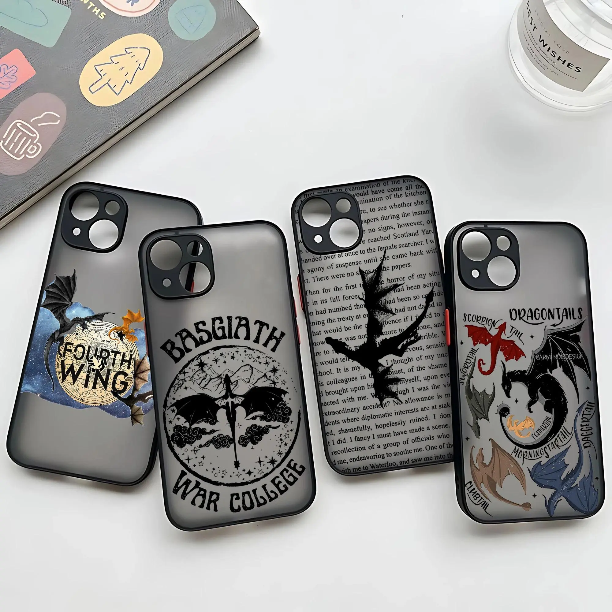 Dragon F-Fourth W-Wing Phone Case For iPhone 17 promax 17e 17 16 15 14 13 12 11 Mini Pro Max Air X XR XSMAX For Samsung S26 S25 S24 S23 S22 FE Ultra Plus Edge  - Anti-Drop black silicone Shockproof Protective Cover Gift Soft Back Cover