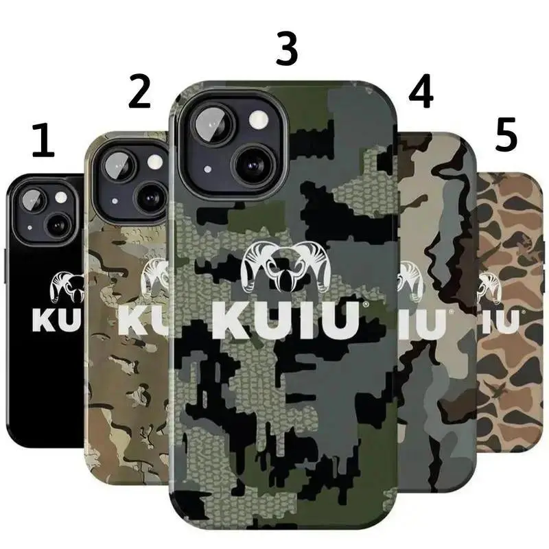 Kuiu Hunting Camo Rugged Phone Case — Compatible with iPhone 11–17 Pro Max/Plus and Samsung Galaxy S23–S25 Series