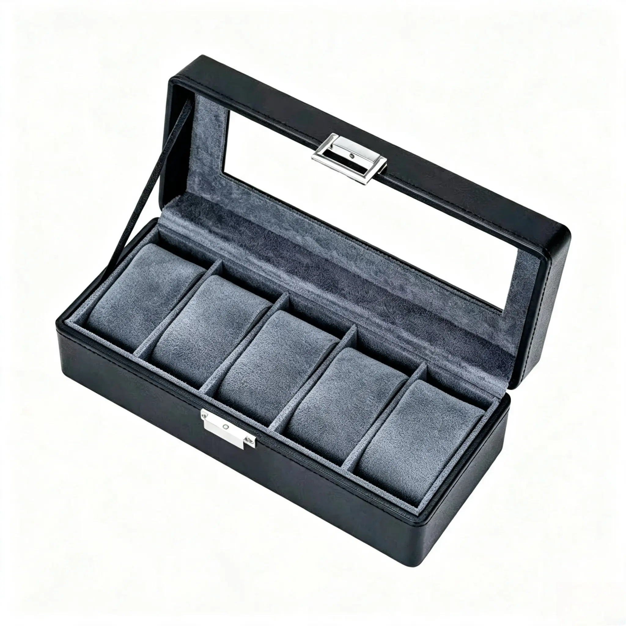 2026 New Men's PU Leather Watch Storage Display Box, Large Capacity Mechanical Wristwatch Protective Case, Collectible and Decorative, Premium Gift Option