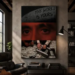 Scarface Tony Montana Canvas Print Poster, Classic Gangster Movie Wall Art, Creative Mural Decor, Movie Lover Gift, Bedroom Decor, Living Room Decor, Man Cave Decor