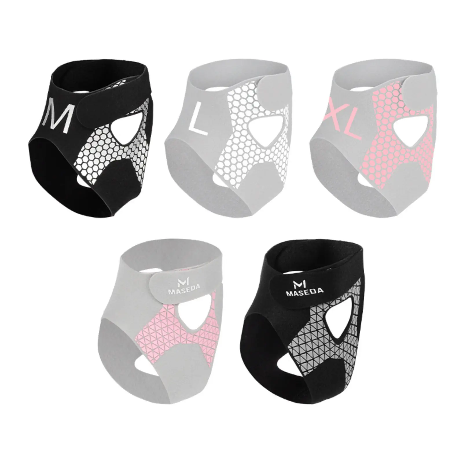 Professional Sports Ankle Brace (2-Pair Value Pack, Size M) - Anti-Sprain Stabilizing Support, Adjustable, Ideal for Injury Prevention During Fitness, Running