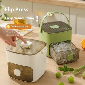 Easy Press Ice Mold Ice Cube Maker 48 Cubic Inches, Dual Layer Portable Design, Ideal Kitchen Beverage Tool, Perfect Halloween Christmas Gift