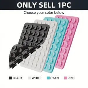 [Double-Sided Suction Cup Phone Mount] Silicone Suction Cup Phone Case Mount, Double-Sided Hands-Free Strong Grip Holder for Selfies and Videos, Silicone Phone Stand for iPhone and Android, Cell Phone Mount, Phone Suction Pad, KPOSKLI