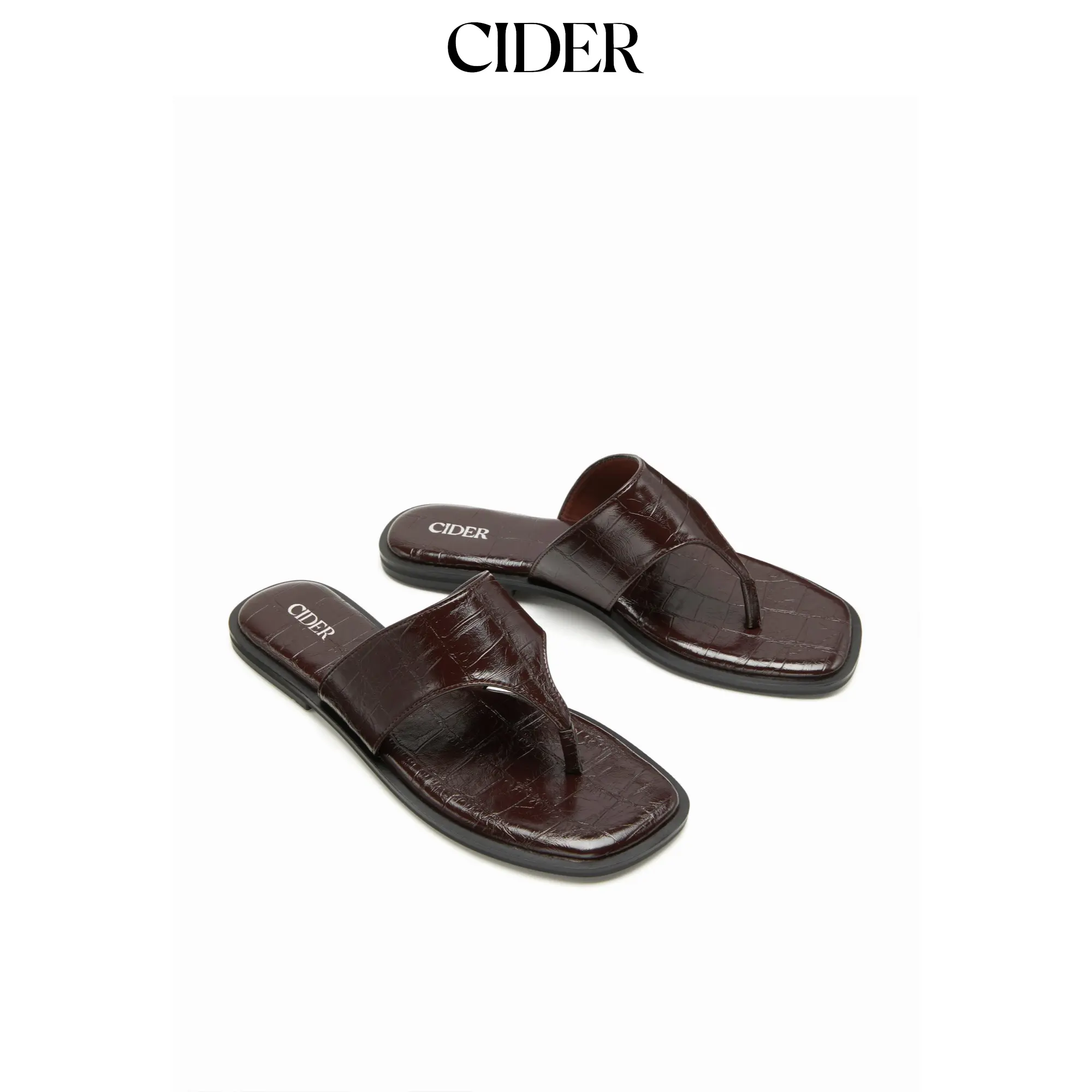 Cider CROCODILE PATTERN FLIP-FLOP SLIPPERS SohoChic