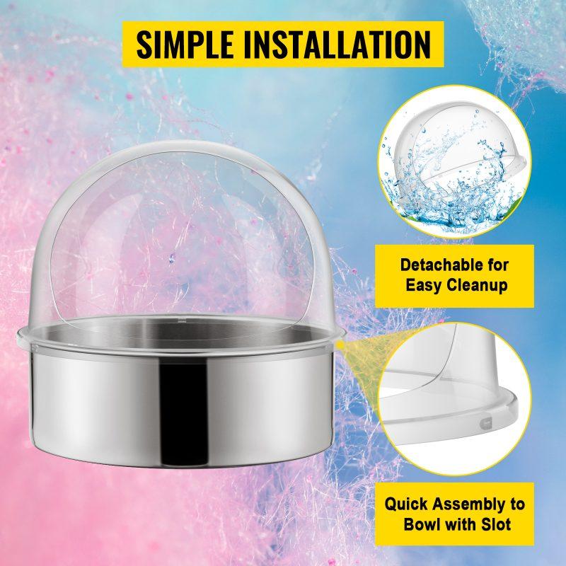 VEVOR 20.5 Diameter Candy Floss Cover for Candy Floss Maker Machine 52cm Dome Shield Cover of Commercial Candyfloss Machine Dome Cover Shield Cover (Cover Only) VEVOR 20.5 Diameter Candy Floss Cover for Candy Floss Maker Machine 52cm Dome Shield Cover of Commercial Candyfloss Machine Dome Cover Shield Cover (Cover Only)