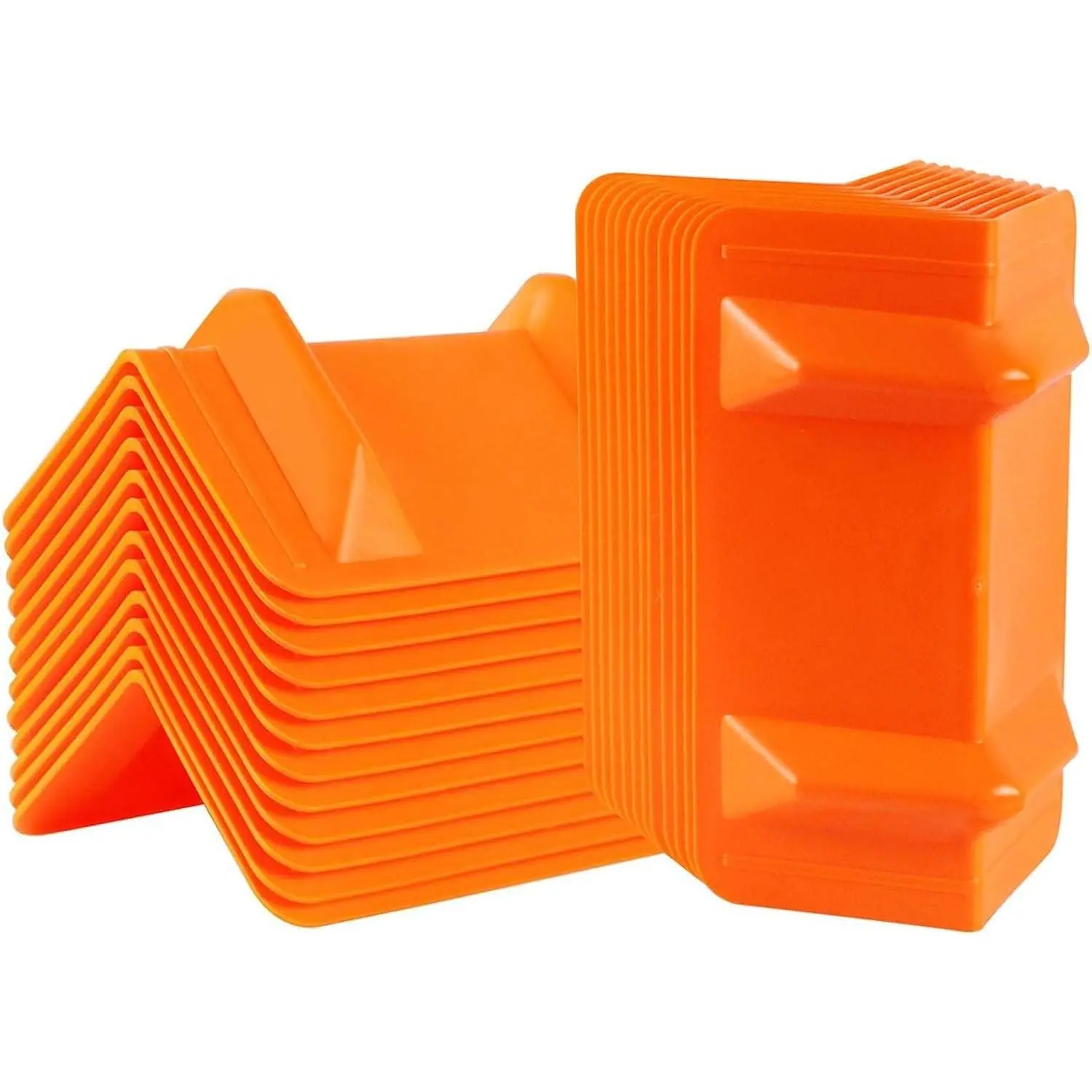 24 Pack Flatbed Edge Corner Protector for Cargo Shipping Plastic Ratchet Strap Protectors for Tie Downs Corner Guards for Straps Orange