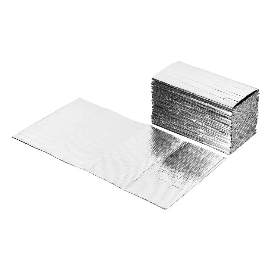 VEVOR Double-Sided Aluminum Coated Radiant Barrier Insulation Sheets, 16PCS 6mm x 24in x 4ft Dual-Layer Air Bubble Thermal Insulation Rolls, Heat Reflective Shield