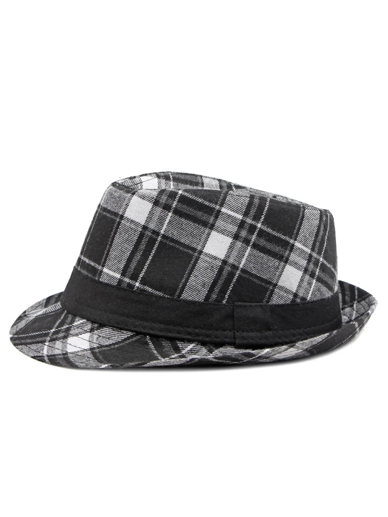 Vintage Short Brim Trilby Fedora Hat for Men Women