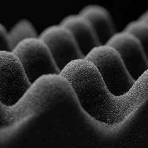 4 PCS Acoustic Panels,48''X24''X2'' Egg Crate Foam Soundproof Foam Wall Panels,High Density Fireproof Noise Cancelling Foam Studio Foam Panel,Noise (Black)