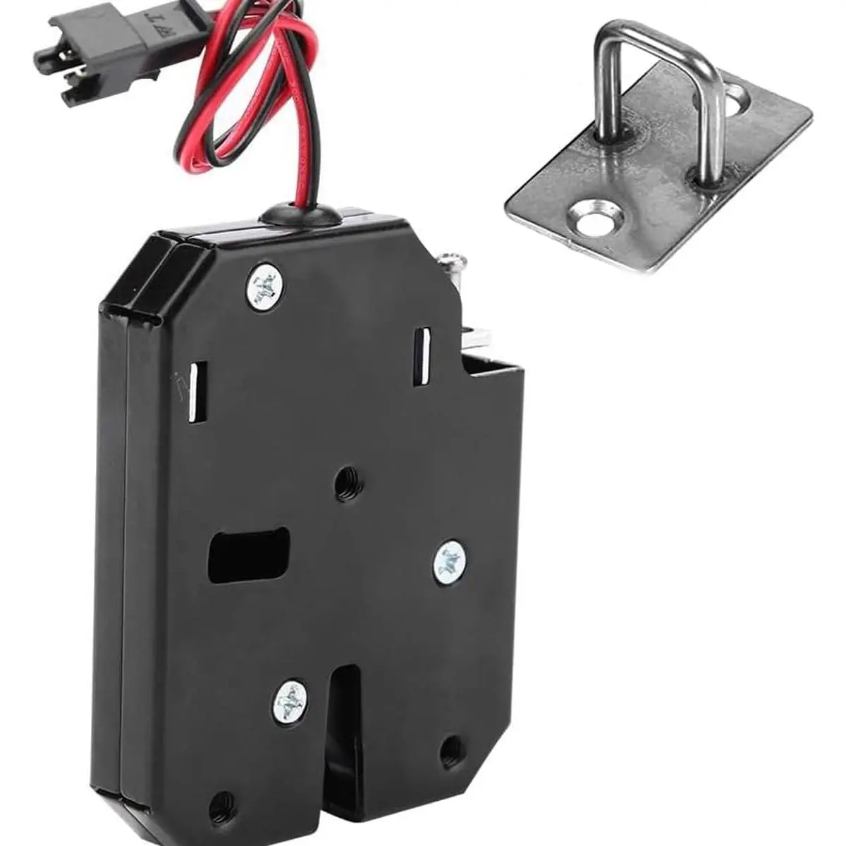 1 count DC 12V 2A Electromagnetic Electric Control Mini Electric Bolt Lock Latch, 150kg Force Cabinet Lockers Solenoid Drawer Door Lock, 1000000 Times Electromagnet  Lock (1)
