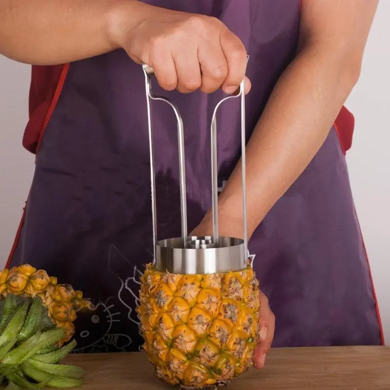 1pc Pineapple Peeler Cutter Ananas Meat Extractor Corer Remover Machine Stainless Steel Home Kitchen Knife Slicer Fruit Tools Fruit Peeler Utensils Fruit Peelers