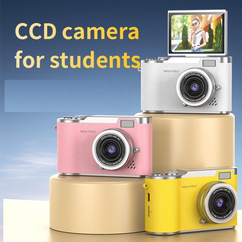 HD Digital Camera, 2.4 Inch Flip Over Display Screen Digital Compact Video Camera for School Photography, Outdoor Camera