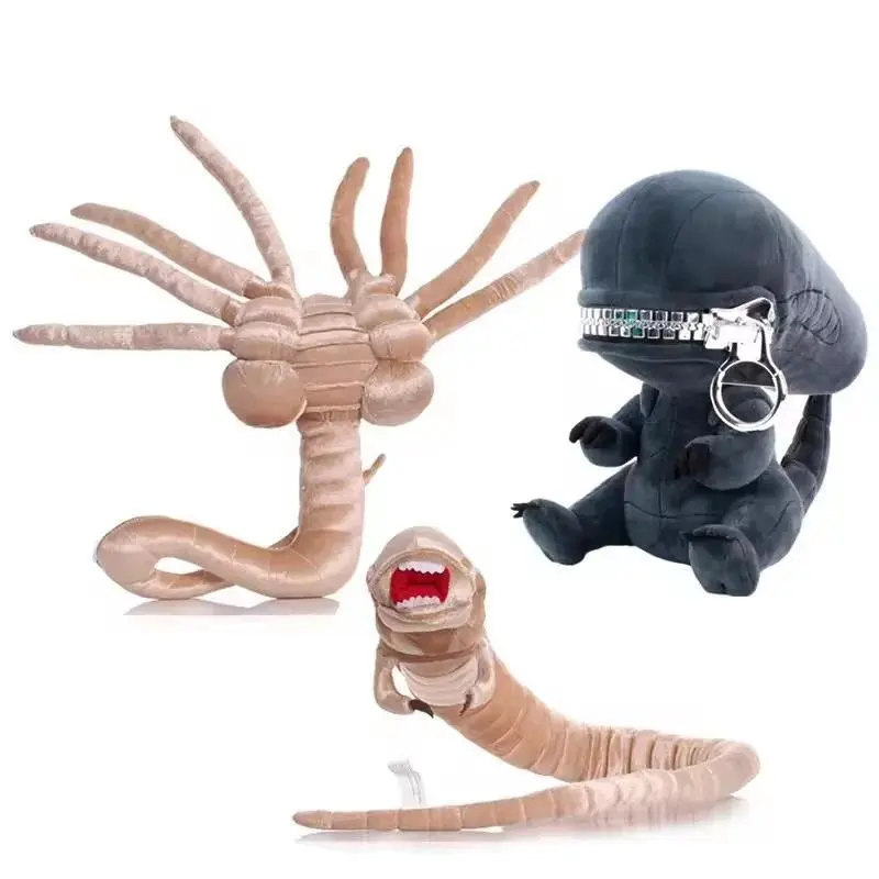 Alien Xenomorph Shaped Zipper Mouth Plush Soft Stuffed Animal Plush Cool Plush ToyGreat Gifts for Boys and Girls Room Decoration