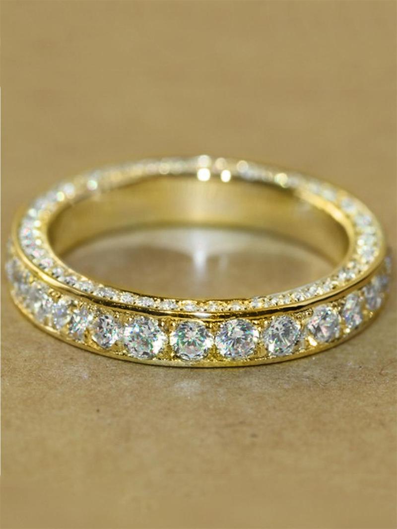 Classic Rhinestone Decorated Promise Ring for Gift, Trendy All-match & Exquisite Jewelry for Engagement Anniversary Party Jewelry Gifts for Women & Girls, Elegant Rhinestone Ring