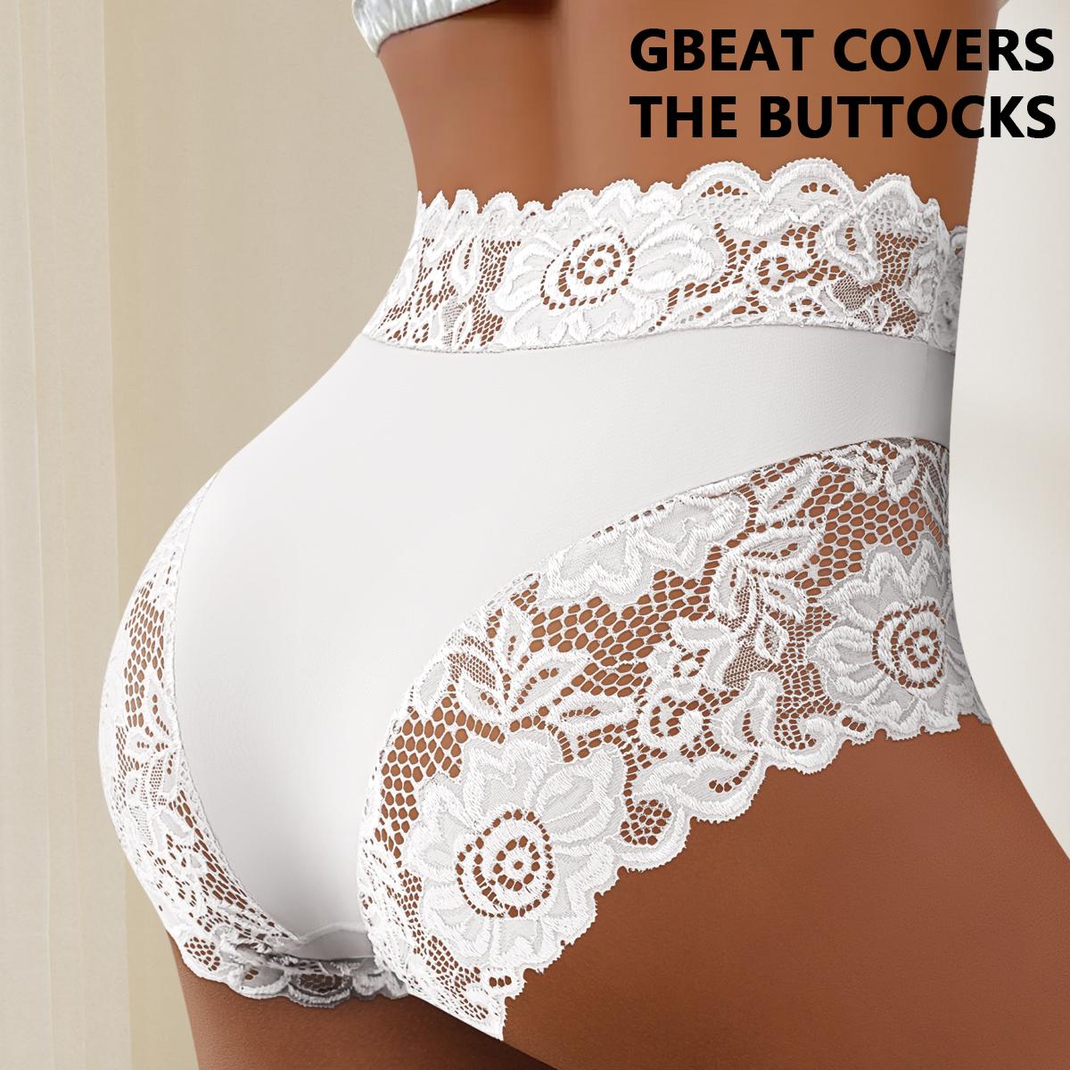 QUASTI 5-Pack Silky Smooth & Sexy Lace Mid-Waist Panties for Women, Lightweight Breathable Fabric Briefs, Soft Stretch Everyday Intimates, S-XXL