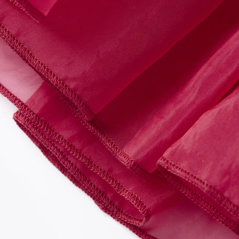 Womens Party Tutu Dress Stylish Solid Ruffled Trim Tie Back Sleeveless Tie-Shoulder Midi A-Line Dress